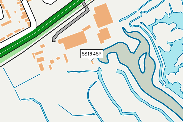 SS16 4SP map - OS OpenMap – Local (Ordnance Survey)