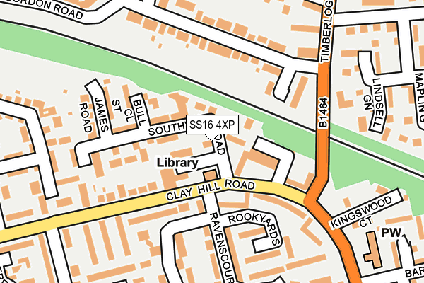 SS16 4XP map - OS OpenMap – Local (Ordnance Survey)