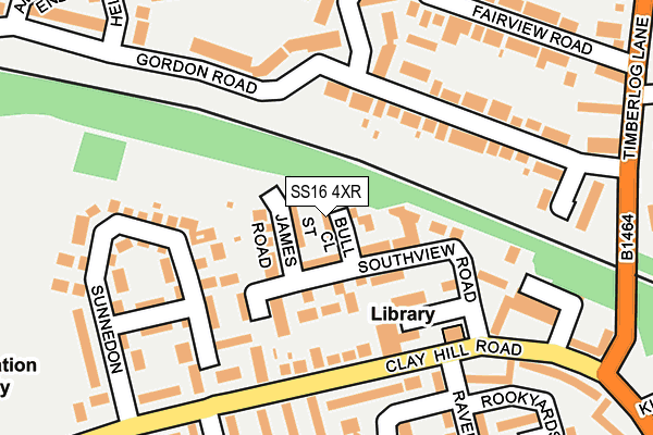 SS16 4XR map - OS OpenMap – Local (Ordnance Survey)
