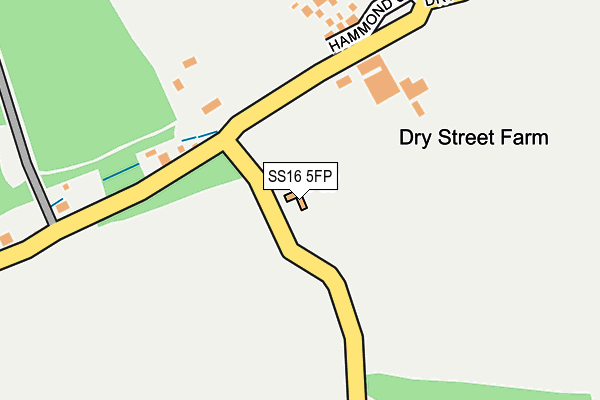 SS16 5FP map - OS OpenMap – Local (Ordnance Survey)