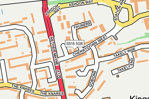SS16 5GB map - OS OpenMap – Local (Ordnance Survey)