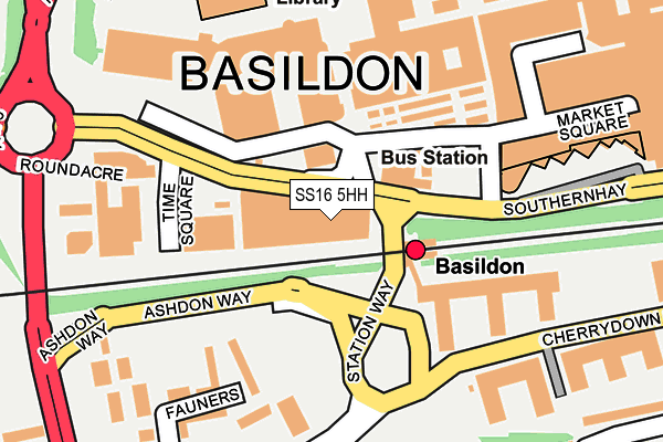 SS16 5HH map - OS OpenMap – Local (Ordnance Survey)