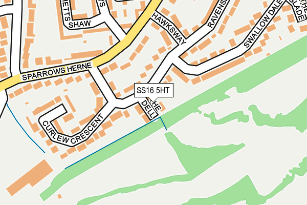 SS16 5HT map - OS OpenMap – Local (Ordnance Survey)