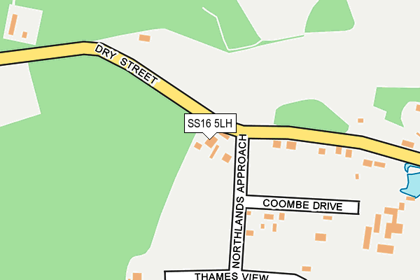 SS16 5LH map - OS OpenMap – Local (Ordnance Survey)