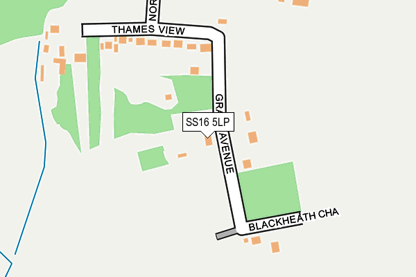 SS16 5LP map - OS OpenMap – Local (Ordnance Survey)