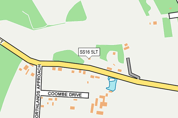 SS16 5LT map - OS OpenMap – Local (Ordnance Survey)