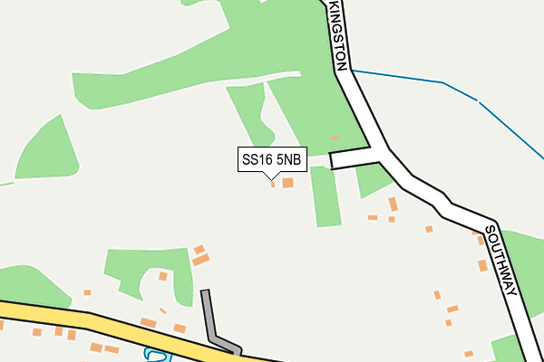 SS16 5NB map - OS OpenMap – Local (Ordnance Survey)