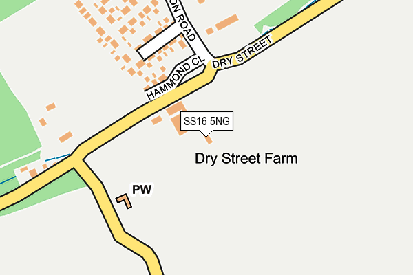 SS16 5NG map - OS OpenMap – Local (Ordnance Survey)