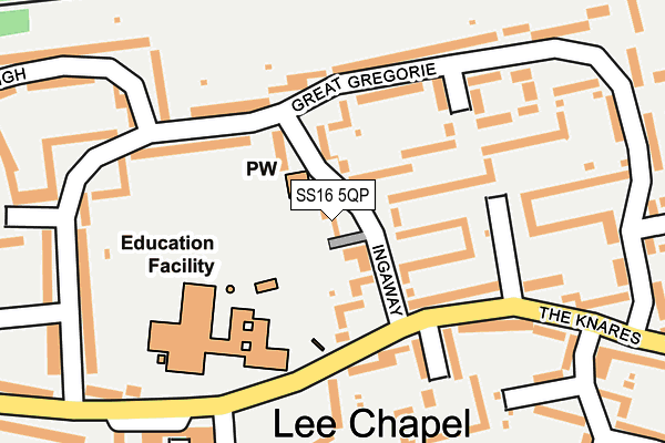 SS16 5QP map - OS OpenMap – Local (Ordnance Survey)