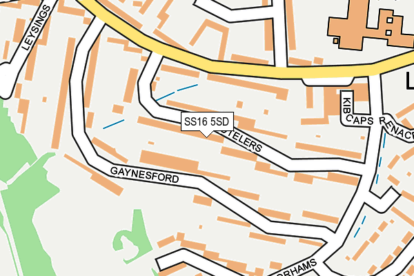 SS16 5SD map - OS OpenMap – Local (Ordnance Survey)