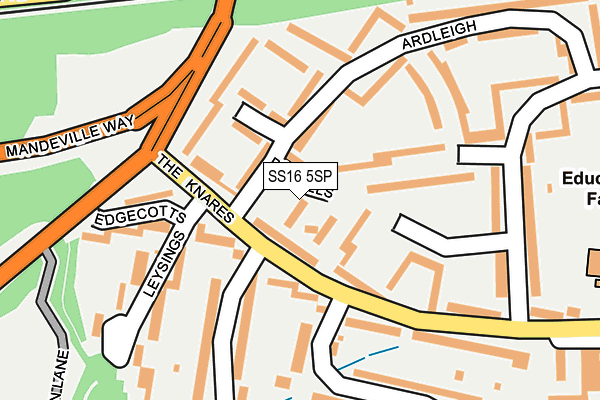 SS16 5SP map - OS OpenMap – Local (Ordnance Survey)