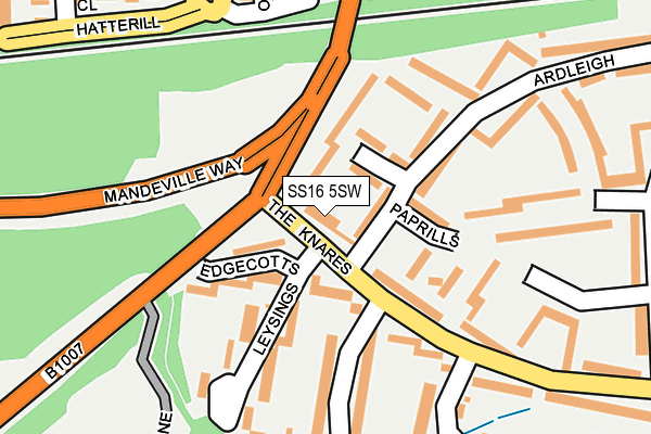 SS16 5SW map - OS OpenMap – Local (Ordnance Survey)
