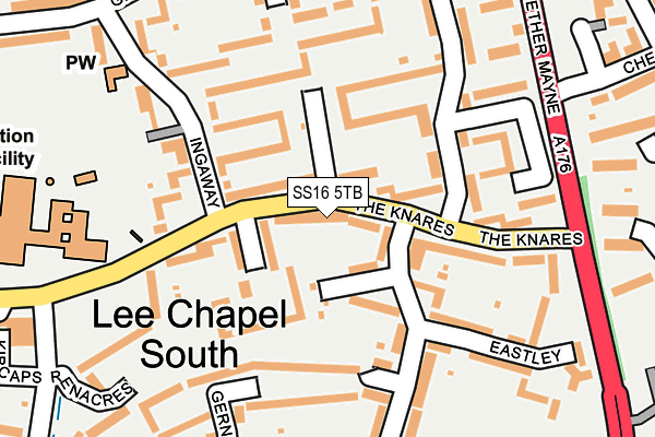 SS16 5TB map - OS OpenMap – Local (Ordnance Survey)