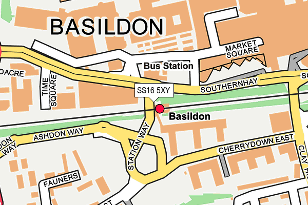 SS16 5XY map - OS OpenMap – Local (Ordnance Survey)