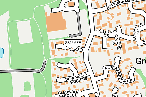 SS16 6EE map - OS OpenMap – Local (Ordnance Survey)