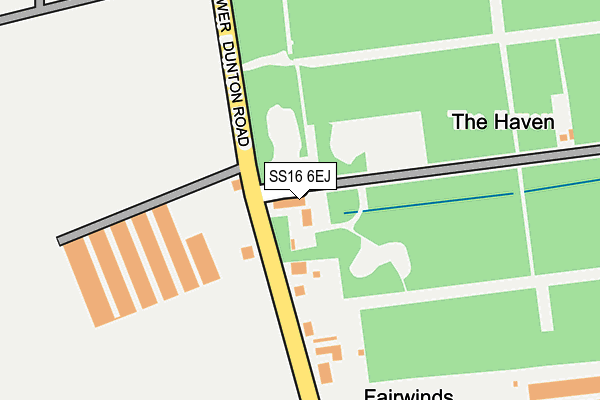 SS16 6EJ map - OS OpenMap – Local (Ordnance Survey)