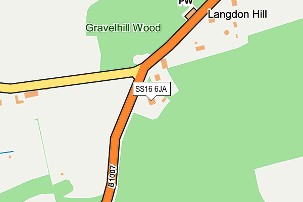 SS16 6JA map - OS OpenMap – Local (Ordnance Survey)