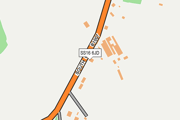 SS16 6JD map - OS OpenMap – Local (Ordnance Survey)