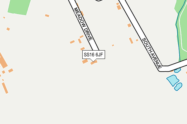 SS16 6JF map - OS OpenMap – Local (Ordnance Survey)