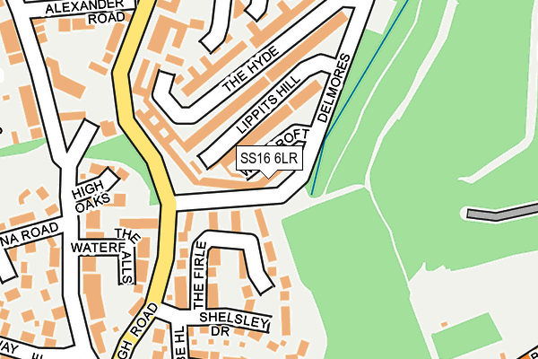 SS16 6LR map - OS OpenMap – Local (Ordnance Survey)