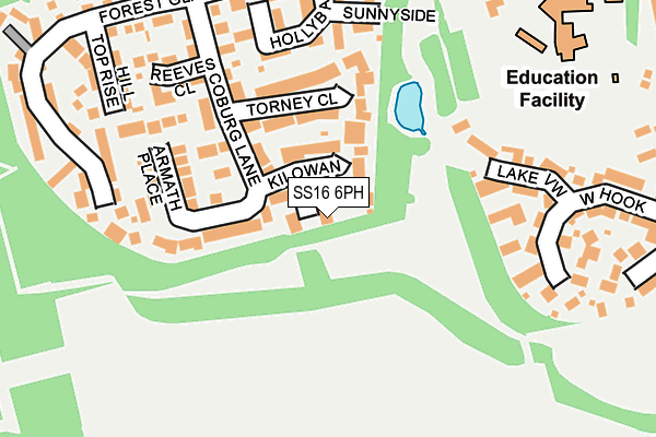 SS16 6PH map - OS OpenMap – Local (Ordnance Survey)