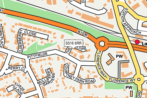 SS16 6RR map - OS OpenMap – Local (Ordnance Survey)