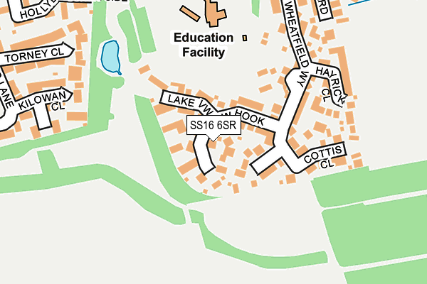 SS16 6SR map - OS OpenMap – Local (Ordnance Survey)