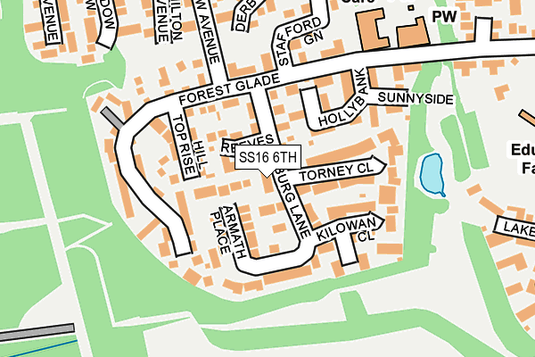 SS16 6TH map - OS OpenMap – Local (Ordnance Survey)