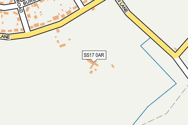 SS17 0AR map - OS OpenMap – Local (Ordnance Survey)