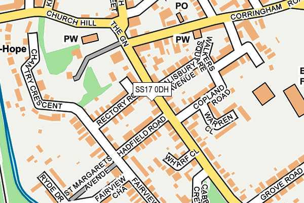 SS17 0DH map - OS OpenMap – Local (Ordnance Survey)