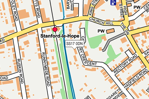 SS17 0DN map - OS OpenMap – Local (Ordnance Survey)