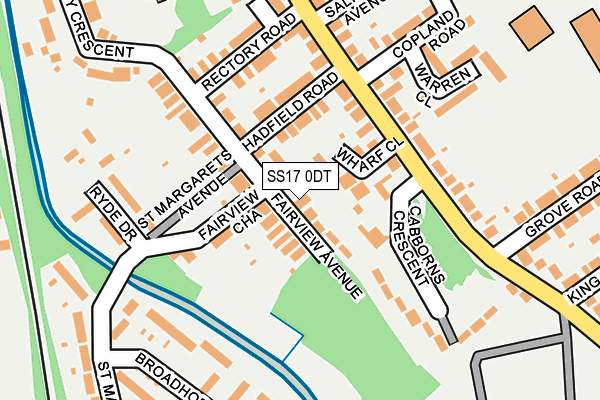 SS17 0DT map - OS OpenMap – Local (Ordnance Survey)
