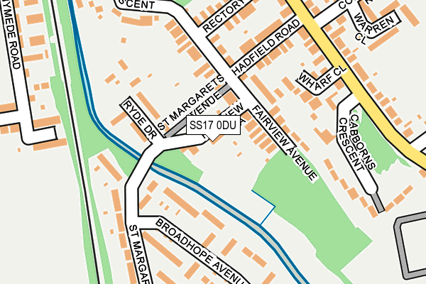 SS17 0DU map - OS OpenMap – Local (Ordnance Survey)