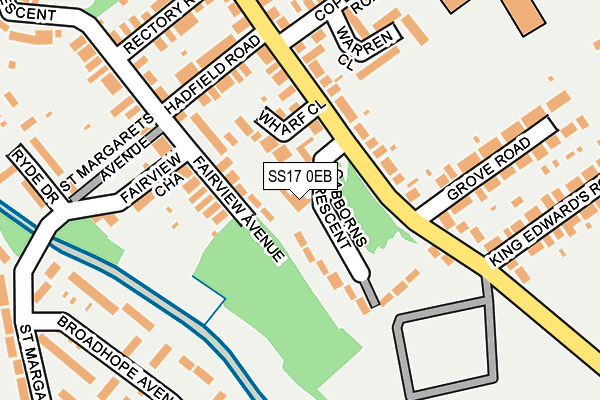 SS17 0EB map - OS OpenMap – Local (Ordnance Survey)