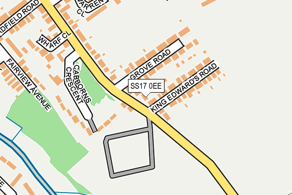 SS17 0EE map - OS OpenMap – Local (Ordnance Survey)