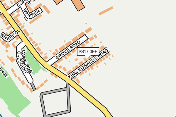 SS17 0EF map - OS OpenMap – Local (Ordnance Survey)