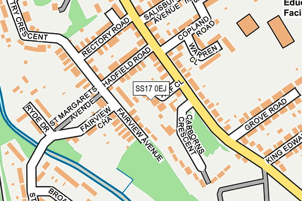 SS17 0EJ map - OS OpenMap – Local (Ordnance Survey)