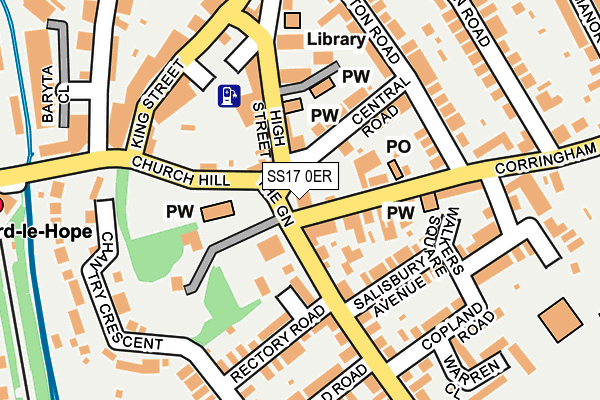 SS17 0ER map - OS OpenMap – Local (Ordnance Survey)