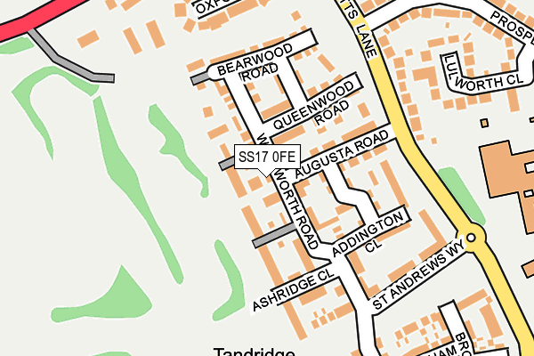 SS17 0FE map - OS OpenMap – Local (Ordnance Survey)