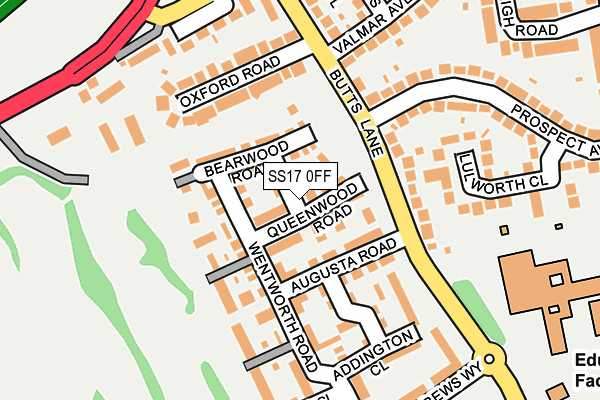 SS17 0FF map - OS OpenMap – Local (Ordnance Survey)