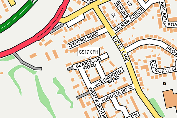 SS17 0FH map - OS OpenMap – Local (Ordnance Survey)