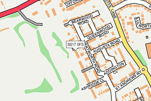 SS17 0FS map - OS OpenMap – Local (Ordnance Survey)