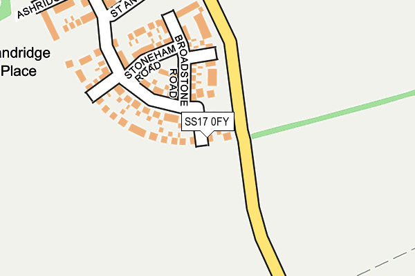 SS17 0FY map - OS OpenMap – Local (Ordnance Survey)