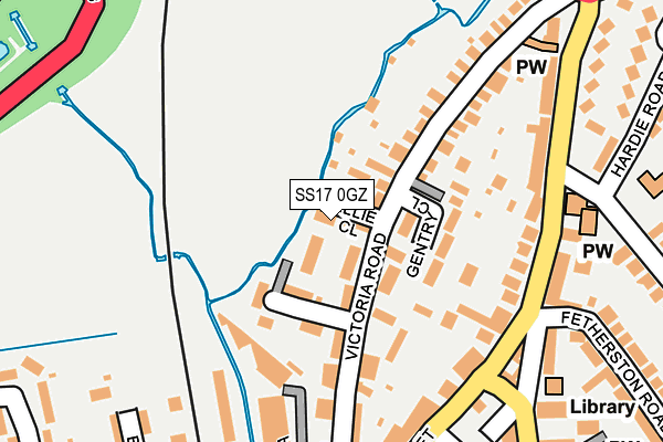 SS17 0GZ map - OS OpenMap – Local (Ordnance Survey)