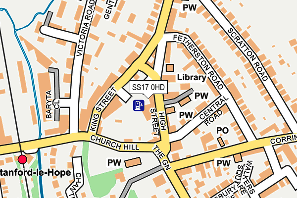 SS17 0HD map - OS OpenMap – Local (Ordnance Survey)