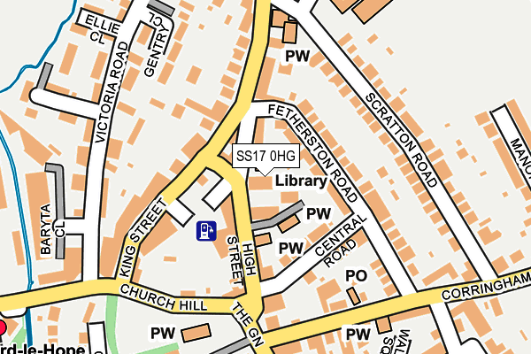 SS17 0HG map - OS OpenMap – Local (Ordnance Survey)