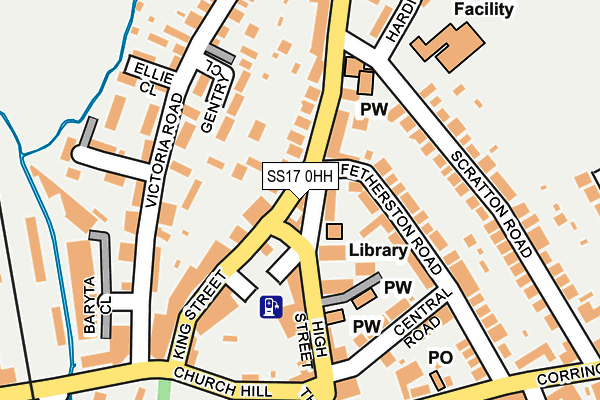 SS17 0HH map - OS OpenMap – Local (Ordnance Survey)