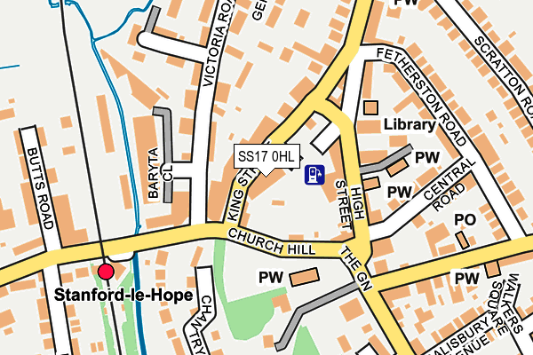SS17 0HL map - OS OpenMap – Local (Ordnance Survey)
