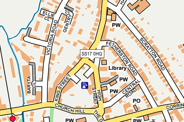 SS17 0HQ map - OS OpenMap – Local (Ordnance Survey)