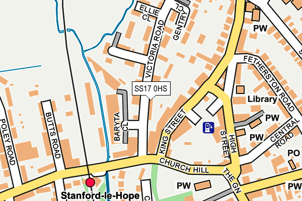 SS17 0HS map - OS OpenMap – Local (Ordnance Survey)
